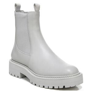 Sam Edelman, Waterproof Chelsea Boots, Light Gray Leather, Laguna, Pull-On